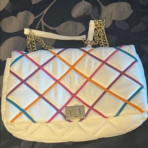 I.N.C Multicolor Quilted Chain Shoulder Bag